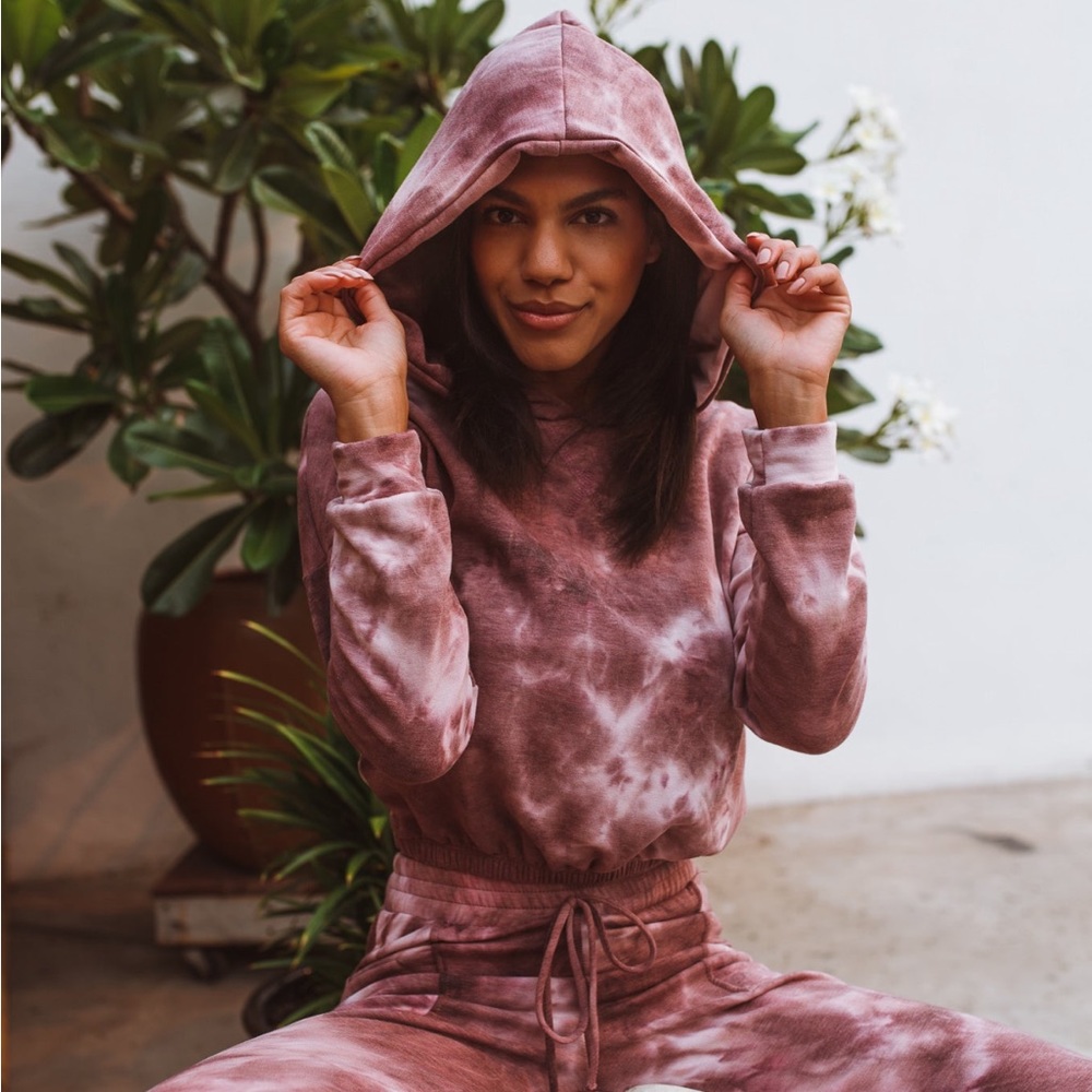 Maroon Tie Dye Hoodie